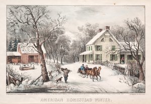 Ferme américaine, hiver - James Merritt Ives