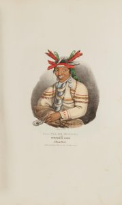 CAA-TAA-KE MUNG-GA ou le huard tacheté, un chef des Miamis, tiré du Portefeuille autochtone - James Otto Lewis