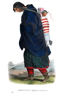 Femme et enfant Chippeway (Ojibwe) - James Otto Lewis