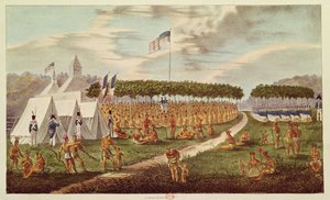 Vue du grand traité tenu à Prairie du Chien, Wisconsin, septembre 1825, de 