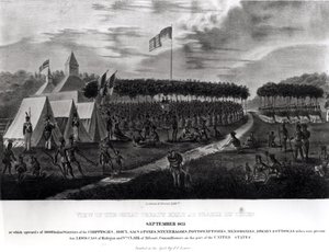 Vue du grand traité tenu à Prairie du Chien, Wisconsin, septembre 1825, de 