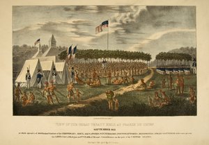 Vue du grand traité tenu à Prairie du Chien, septembre 1825 - James Otto Lewis
