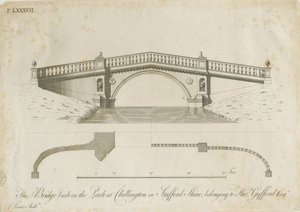 Chillington Park - Pont : gravure, nd [c 1789] - James Paine
