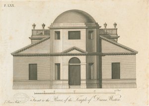 Weston-under-Lizard - Le Temple de Diane : gravure - James Paine