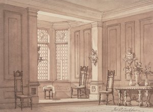 Salle dans un manoir gothique