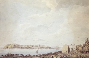 Vue de la ville de Québec, capitale du Canada, prise de la maison du ferry sur l