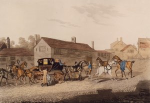 Changement de chevaux pour la diligence - James Pollard
