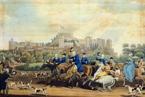 George III (1738-1820) revenant de la chasse, gravé par M. Dubourg, 1820 - James Pollard