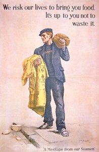Affiche britannique de la Première Guerre mondiale avec marin marchand - James Prinsep (after) Beadle