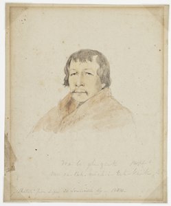 Portrait de Black Hawk et Na-Be-Ghi-Zeik - James Reid Lambdin