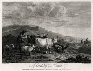 Un paysage et du bétail, 1774
