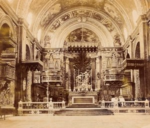 Intérieur de la co-cathédrale Saint-Jean à La Valette, Malte, 1850 - James Robertson