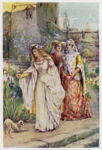 Car là, dans le jardin, marchait la plus belle dame qu