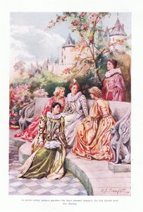 Dans un palais ensoleillé, les jours passaient heureusement pour la reine et ses aides