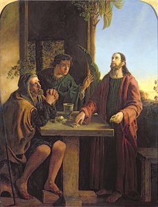 Le Christ à Emmaüs - James Smetham
