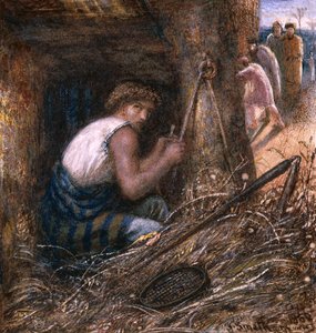 Saul caché parmi les affaires, 1866 - James Smetham
