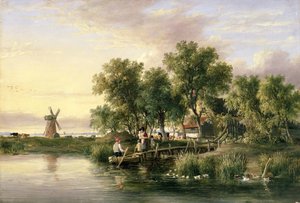 Paysage fluvial ensoleillé du Norfolk - James Stark