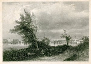 Fulham et Putney depuis la rive du Surrey - James Stark