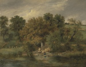 Lavage de moutons à Postwick Grove, Norwich, vers 1822 - James Stark