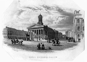 La Bourse royale, Glasgow, gravée par William Home Lizars - James Stewart