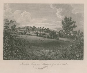 Kentish Town et Highgate, Middlesex, depuis le sud