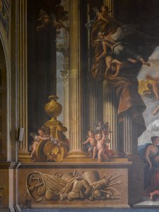 Mur ouest de la Salle Peinte, c.1707-27 (détail) - James Thornhill