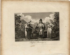 Costumes paysans russes, vers 1775 - James Tookey