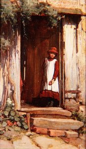 À la porte du cottage - James Valentine Jelley