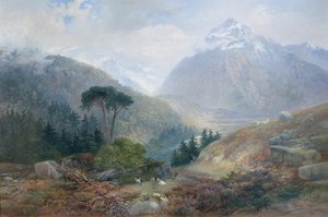 La vue vers le Fenderthal, Tyrol, 1870