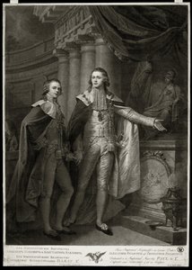 Portraits des Grands Ducs de Russie Alexandre I Pavlovitch et Constantin Pavlovitch - James Walker