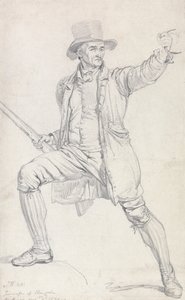 Étude pour le personnage central du tableau de Ward "The Deer Stealer" (Le voleur de cerfs) - James Ward