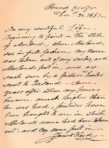 Une lettre de James Ward, 1851, 1904 - James Ward
