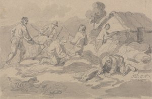 Travailleurs agricoles battant le maïs - James Ward
