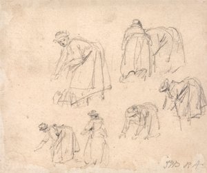 Études de figures : Femmes travaillant - James Ward