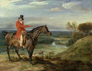 John Levett Hunting at Wychnor, Staffordshire [autre titre : Theophilus Levett et un chasseur favori) - James Ward