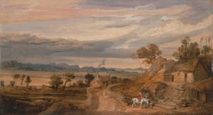 Paysage avec cottages