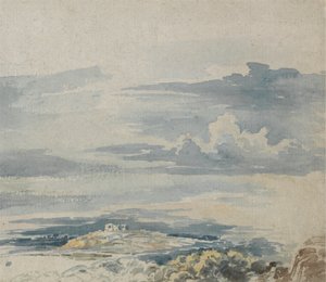 Paysage avec un château sur une colline - James Ward
