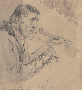M. James Derby jouant du violon