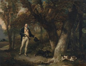 Portrait du révérend Thomas Levett et de ses chiens préférés, chasse au coq - James Ward