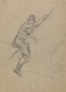 Sir Charles Blunt chassant le sanglier et échappant au tigre : une étude pour une série de quatre peintures réalisée en 1815 - James Ward