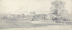 Le Vieux Hall, Tabley, entouré de parc, 20 juillet 1814