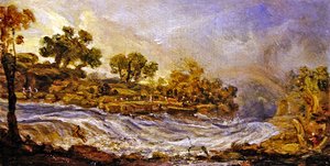 Les rapides au-dessus des chutes de la Clyde, Lanarkshire - James Ward