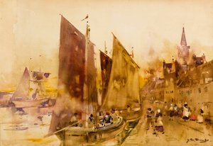 Bateaux de pêche au quai, Montrose