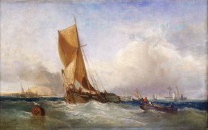Un voilier de la Tamise (Angleterre), pour le transport et le commerce le long du fleuve et sur la côte est