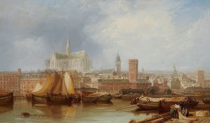 Vue de Cologne avec la cathédrale inachevée - James Webb