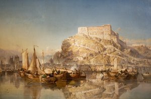 La Ville et la Forteresse de Huy sur la Meuse, 1880 - James Webb