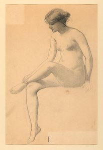 Femme nue assise