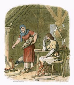Alfred dans la chaumière du bouvier - James William Edmund Doyle