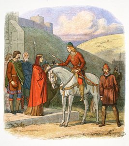 Édouard le Martyr arrivant à Corfe, Dorset, 978 - James William Edmund Doyle