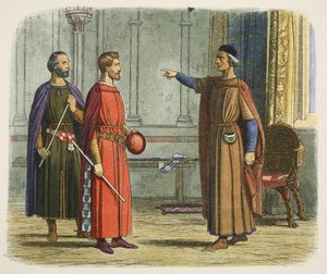 Le roi Édouard Ier menace le Lord Maréchal - James William Edmund Doyle